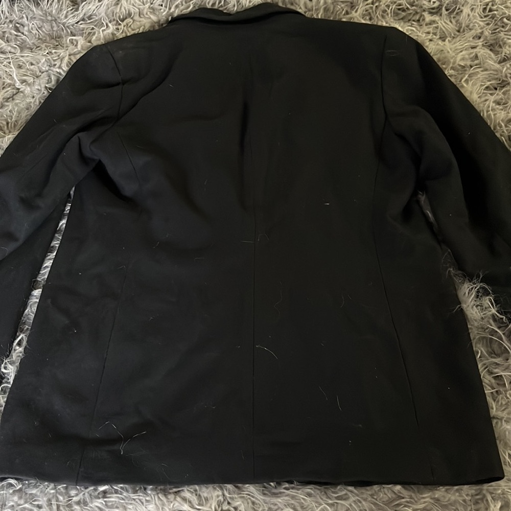 Black Wool One Button Blazer 10 Fully Lined Slim … - image 5